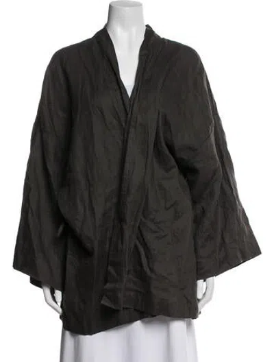 Pre-owned Deiji Studios Linen Jacket In Grey