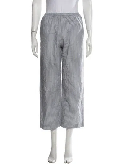 Pre-owned Deiji Studios Striped Wide Leg Pants In Blue