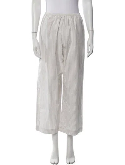 Pre-owned Deiji Studios Striped Wide Leg Pants In Neutrals