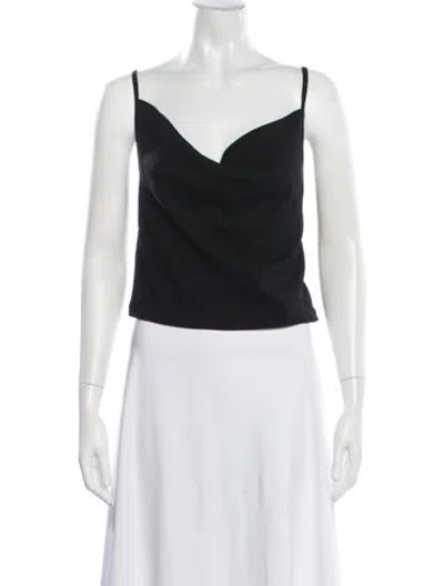 Pre-owned Deiji Studios V-neck Sleeveless Top In Black