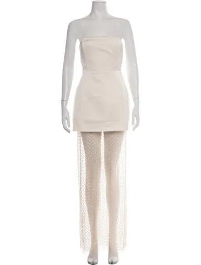 Pre-owned Delfi Collective Strapless Long Dress In Pink