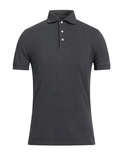 Della Ciana Man Polo Shirt Lead Size 36 Cotton In Gray
