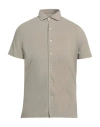 Della Ciana Man Shirt Khaki Size 36 Cotton In Neutral