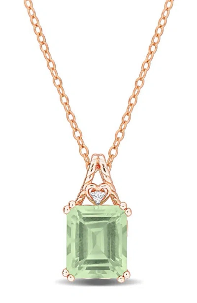 Delmar Green Quartz Pendant Necklace