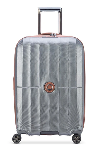 Delsey St. Tropez 24" Expandable Spinner Suitcase In Platinum