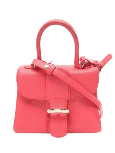 Pre-owned Delvaux 2000s Mini Brillant Shoulder Bag In Red