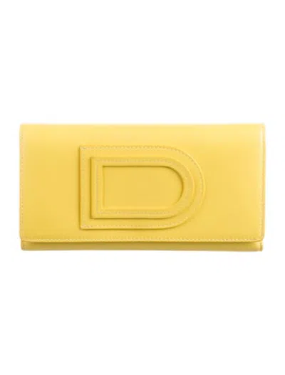 Pre-owned Delvaux Leather Continental Wallet In Yellow