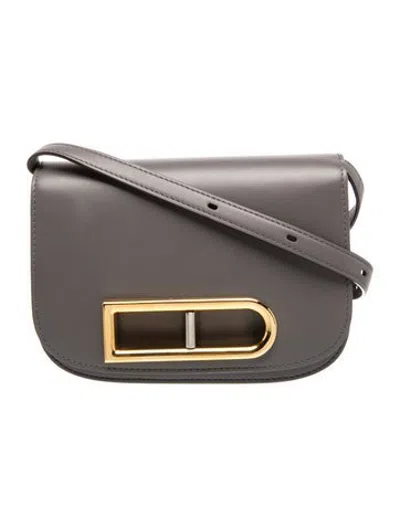 Pre-owned Delvaux Leather Lingot Small In Grey