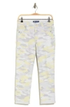 Democracy Ab Solution Camo Cropped Jeans In Lemon Lush