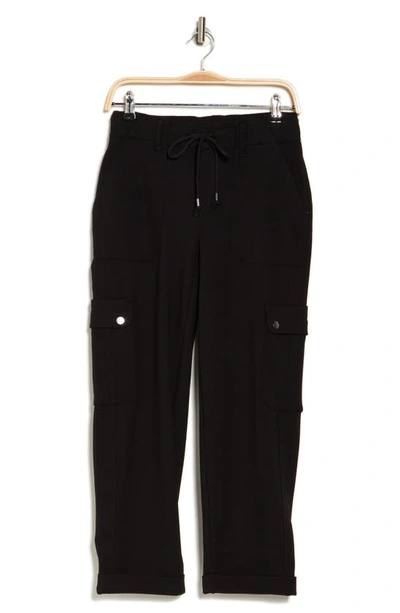 Democracy High Rise Patch Pocket Straight Leg Pants In Black