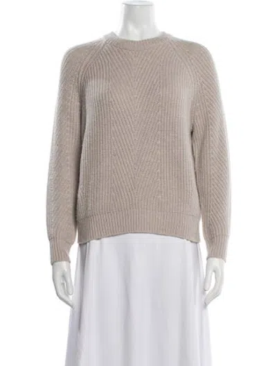Pre-owned Demylee Merino Wool Crew Neck Sweater In Neutrals