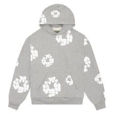 Pre-owned Denim Tears Cotton Wreath Hoodie Mens Style : 30107030 In Gray