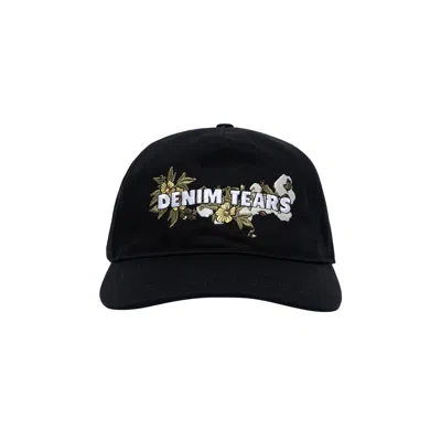 Pre-owned Denim Tears Floral Logo Trucker Hat 'black' | Men's Size Onesize