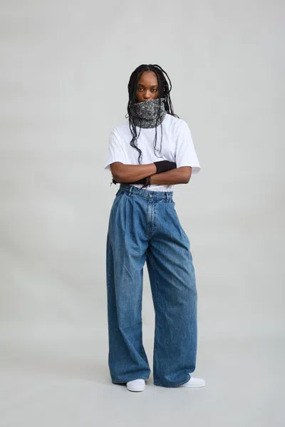 Denimist Ainsley Triple Pleat Jean In Blue