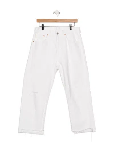 Pre-owned Denimist High-rise Straight Leg Jeans In White