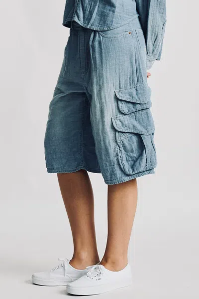 Denimist Kelby Cargo Short In Blue