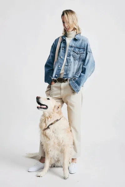 Denimist Oversized Trucker Shacket In Blue