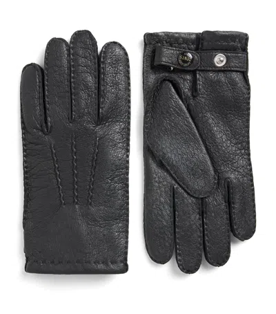 Dents Leather Hampton Gloves In Black