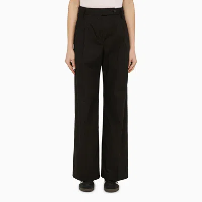 Department 5 | Fairmont Black Cotton Wide Trousers