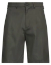 Department 5 Man Shorts & Bermuda Shorts Military Green Size 32 Cotton, Elastane