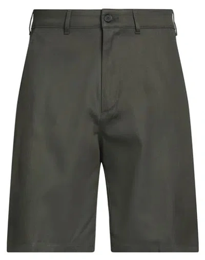 Department 5 Man Shorts & Bermuda Shorts Military Green Size 32 Cotton, Elastane