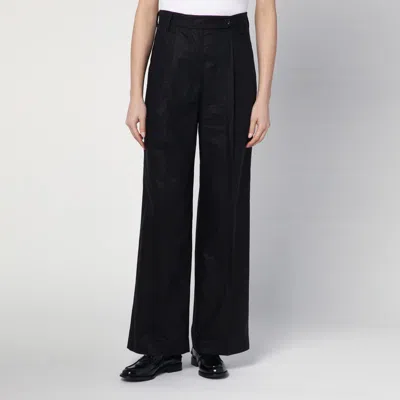 Department Five Wide Black Cotton Pants