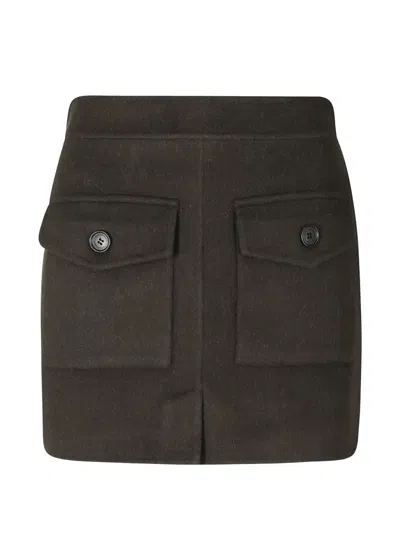 Department Five Cassie Wool Mini Skirt In Brown