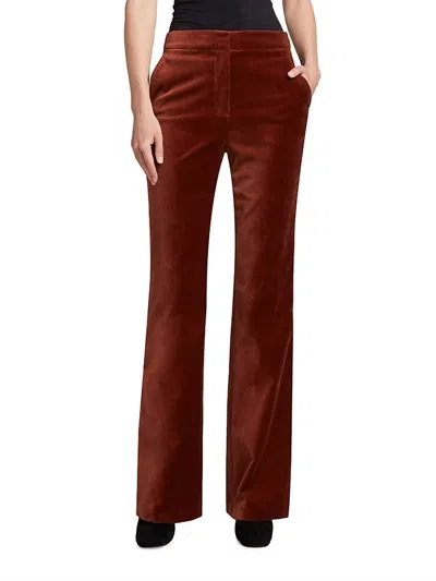 Derek Lam 10 Crosby Blake Flare Trouser In Mahogany In Multi