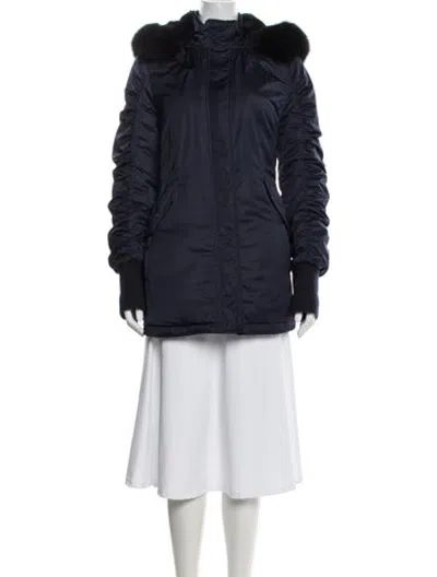 Pre-owned Derek Lam 10 Crosby Parka In Blue
