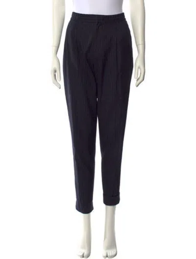 Pre-owned Derek Lam 10 Crosby Wool Straight Leg Pants In Blue