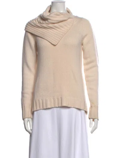 Pre-owned Derek Lam Cashmere Mock Neck Sweater In Neutrals
