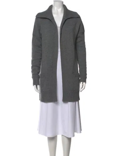 Pre-owned Derek Lam Cashmere Open Front Sweater In Grey