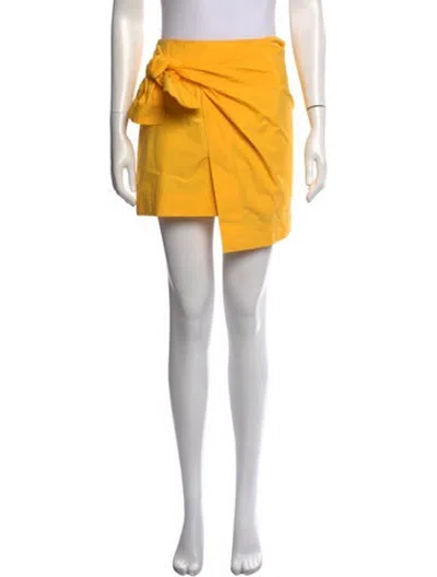 Pre-owned Derek Lam Cutout Accent Mini Skirt In Yellow
