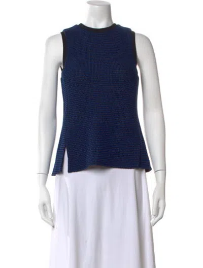 Pre-owned Derek Lam Patterned Crew Neck Sweater In Blue