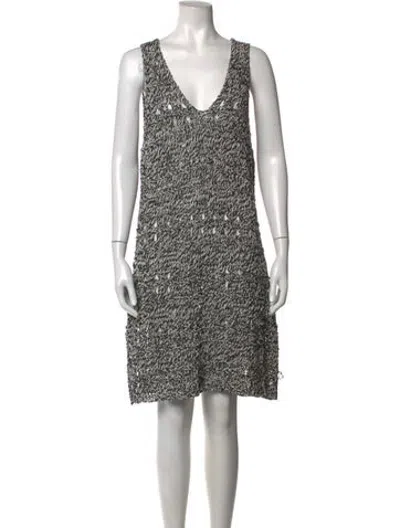 Pre-owned Derek Lam Patterned Mini Dress In Black