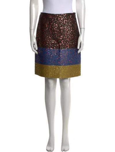 Pre-owned Derek Lam Patterned Mini Skirt In Black/metallic