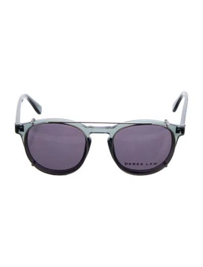 Pre-owned Derek Lam Round Tinted Sunglasses In Blue