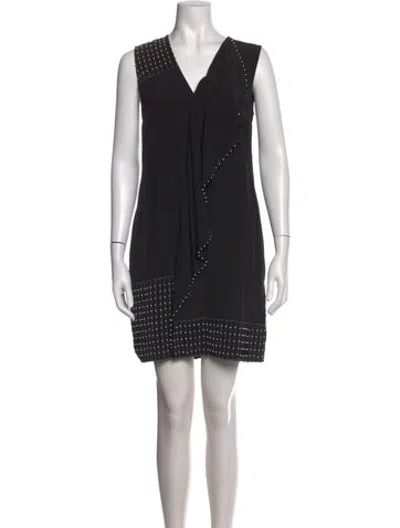Pre-owned Derek Lam Silk Mini Dress In Black/white