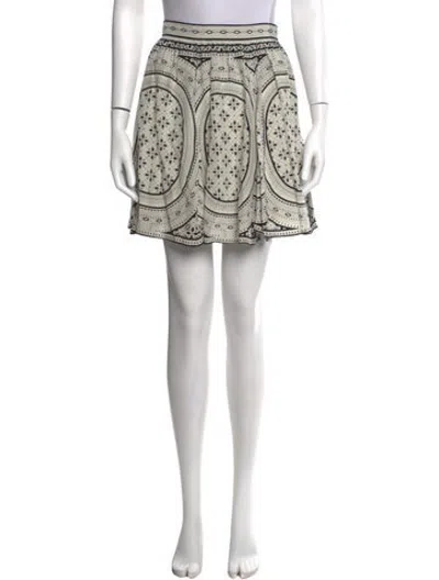 Pre-owned Derek Lam Silk Mini Skirt In Blue/white
