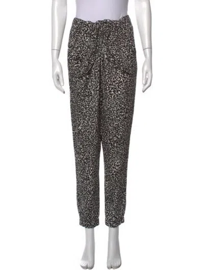 Pre-owned Derek Lam Silk Straight Leg Pants In Black