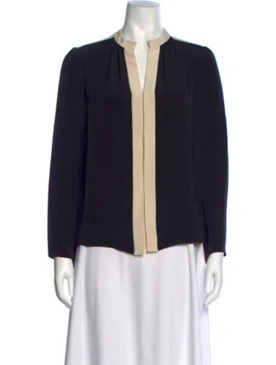 Pre-owned Derek Lam Silk V-neck Blouse In Blue