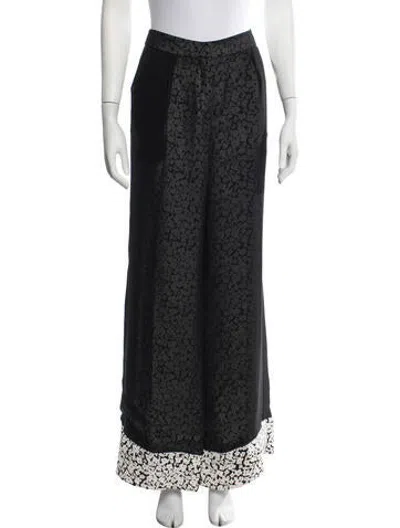 Pre-owned Derek Lam Silk Wide Leg Pants In Black