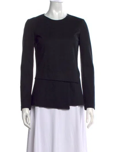 Pre-owned Derek Lam Virgin Wool Crew Neck Sweater In Black
