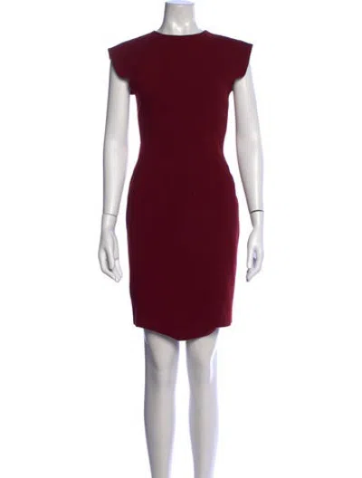 Pre-owned Derek Lam Virgin Wool Knee-length Dress In Burgundy