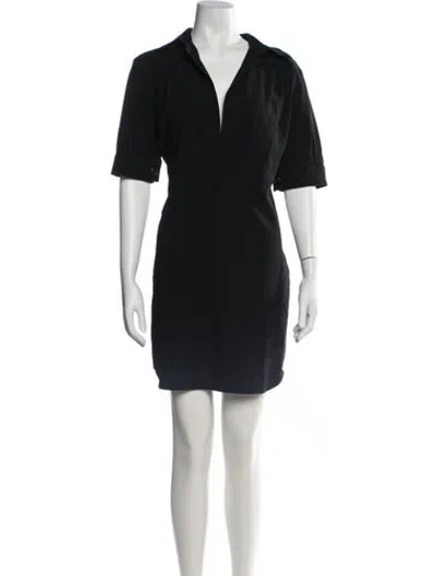 Pre-owned Derek Lam Virgin Wool Mini Dress In Black