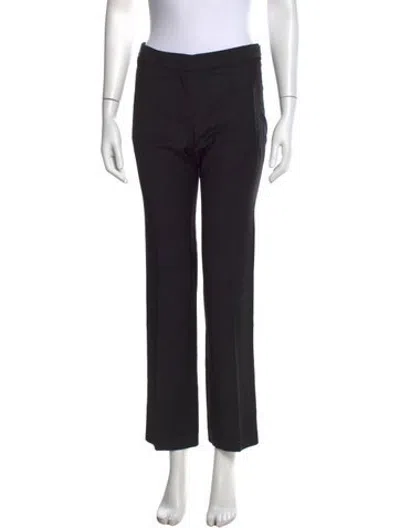 Pre-owned Derek Lam Virgin Wool Straight Leg Pants In Black