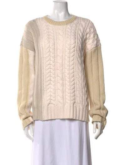 Pre-owned Derek Lam Wool Colorblock Pattern Sweater In Neutrals