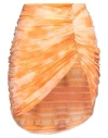 Des_phemmes Woman Mini Skirt Orange Size 6 Nylon