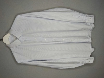 Pre-owned Designer Vintage Prada Striped Classic Formal Shirt 42 Size In White