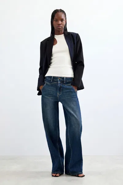 Desigual Wide-leg Jeans In Blue